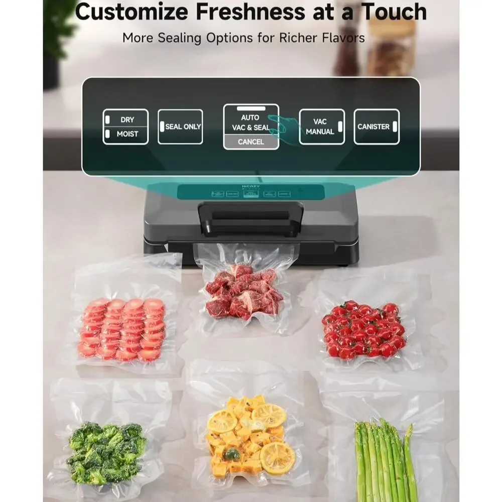 Vacuum Sealer, Auto Handle Locked Design, Build-in Cutter, Compact Starter Kit